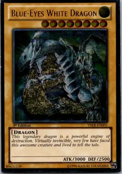 Yugioh Blue-Eyes White Dragon YSKR-EN001 1st Edition Ultimate Rare NM - Image 1