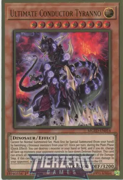 Yugioh Ultimate Conductor Tyranno MGED-EN014 Premium Gold Rare 1st Ed Nr Mint - Image 1