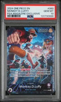 Monkey.D.Luffy (PSA Magazine) OP05-060 One Piece Promotion Cards PSA 10 - Image 1