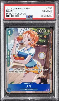 2024 ONE PIECE JPN PRB01-PREM BOOSTER -ONE PIECE CARD THE BEST- FOIL NAMI PSA 10 - Image 1