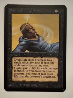 Drain Life—ALPHA (1993) Magic The Gathering (ID PV45) - Image 1