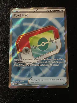 Pokemon Poke Pad Full Art Holo Trainer Item POR 113/088 Nintendo Card - Image 1