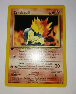 1st Edition CYNDAQUIL 56/111 - Neo Genesis Vintage Pokemon 2000 - NM 🌟 Unplayed - Image 5