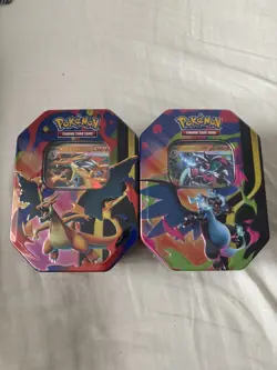 Pokemon TCG: Mega Charizard EX X Tin and Y Tin - New & Sealed - Image 1