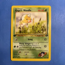 Pokemon TCG Koga's Weedle Gym Challenge 1st Edition Common Card 82/132 - Image 1