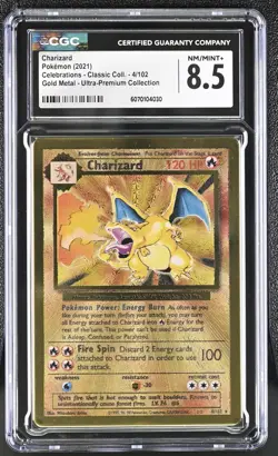 2021 Pokemon Celebrations Charizard Gold Metal Ultra Premium Collection CGC 8.5 - Image 1