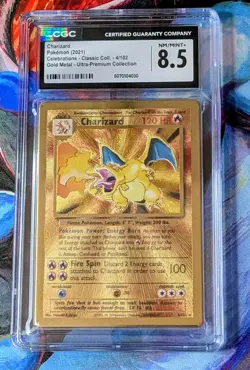 2021 Pokemon Celebrations Charizard Gold Metal Ultra Premium Collection CGC 8.5 - Image 2