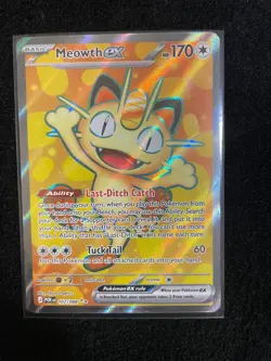 Meowth ex 107/088 Full Art Ultra Rare – Perfect Order Pokemon - Image 1