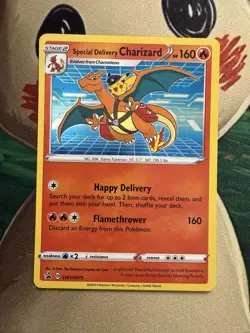 Pokemon TCG Special Delivery Charizard Promo Card SWSH075 Holo Pokemon Centre - Image 1