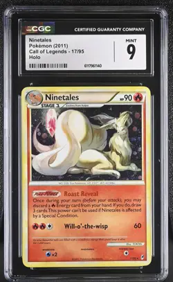 CGC 9 MINT Ninetales 2011 Call of Legends 17/95 Holo Pokemon Card - Image 1