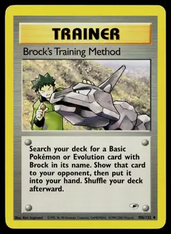 Pokemon Card Gym Heroes Brock's Training Method 106/132 Uncommon - Image 1