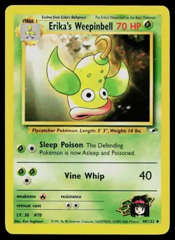 Pokemon Card Gym Heroes Erika's Weepinbell 49/132 Unlimited Uncommon - Image 1