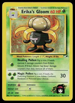 Pokemon Card Gym Heroes Erika's Gloom 45/132 Unlimited Uncommon - Image 1