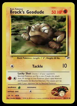 Pokemon Card Gym Heroes Brock's Geodude 38/132 Unlimited Uncommon - Image 1