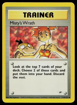 Pokemon Card Gym Heroes Misty's Wrath 114/132 Unlimited Uncommon - Image 1