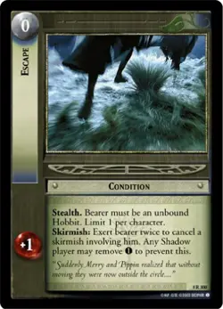 LOTR TCG Two Towers ESCAPE 4R300 NM/MINT Top Shelf Card - Image 1