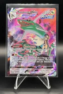 Pokemon TCG Rayquaza VMAX Ultra Rare Holo Card TG20/TG30 Near Mint Condition - Image 1
