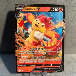 Simisear V 027/172 Holo Brilliant Stars Pokemon NM - Image 1