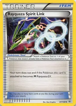 RAYQUAZA SPIRIT LINK 87/108 UC ROARING SKIES POKEMON HP - Image 1