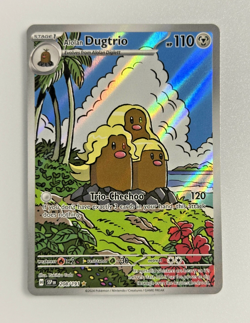 2024 Scarlet & Violet - Surging Sparks Alolan Dugtrio #208 Illustration Rare - Image 1