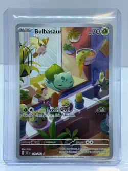 Pokemon Bulbasaur 143/142 SV07 Stellar Crown Illustration Rare Full Art Holo - Image 1