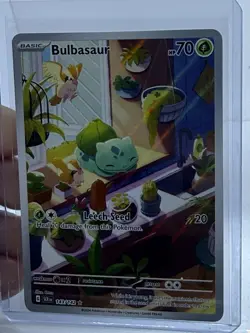 Pokemon Bulbasaur 143/142 SV07 Stellar Crown Illustration Rare Full Art Holo - Image 3