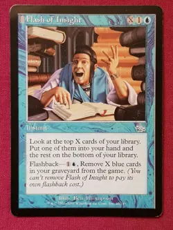 Magic The Gathering JUDGMENT FLASH OF INSIGHT blue card MTG - Image 1