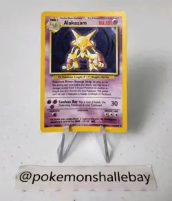 Alakazam 1/102 - Base Set *EXC* Holo Rare Pokemon Card - Image 1