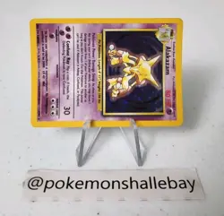 Alakazam 1/102 - Base Set *EXC* Holo Rare Pokemon Card - Image 3