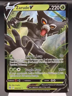 Zarude V 016/172 - Ultra Rare Holo - Brilliant Stars Pokemon Card NM - Image 1