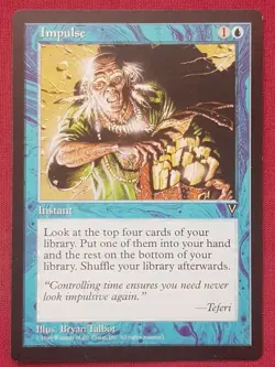 Magic The Gathering VISIONS IMPULSE blue card MTG - Image 1