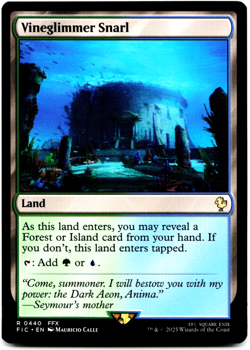 Vineglimmer Snarl [Commander: Final Fantasy] MTG (FIC) Rare - Snarl Land - Image 3