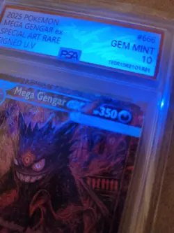 Pokemon Card M.Gengar EX SAR Signed UV Italian Artist F.C 10 Of 33 - Image 5