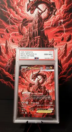 Pokemon M.Rayquaza EX SAR Signed UV Italian Artist F.C 1 Of 33 - Image 1