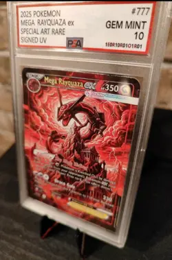 Pokemon M.Rayquaza EX SAR Signed UV Italian Artist F.C 1 Of 33 - Image 3