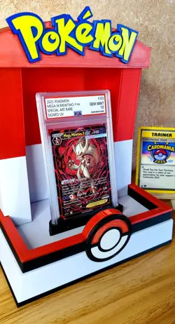 Pokemon Card Mega Mewtwo Y Ex SAR Signed UV Italian Artist F.C 6 Of 33 - Image 1