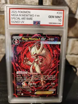 Pokemon Card Mega Mewtwo Y Ex SAR Signed UV Italian Artist F.C 6 Of 33 - Image 2