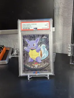 WARTORTLE #8 - 2000 TOPPS CHROME POKEMON TV Card - PSA 9 MINT - Image 1