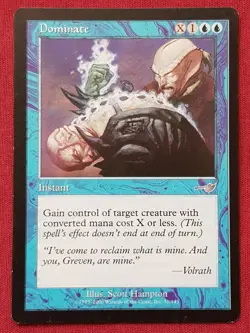 Magic The Gathering NEMESIS DOMINATE blue card MTG - Image 1