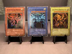 Yugioh Egyptian God Set Lot GameBoy Promo Rares GBI-01 GBI-02 GBI-03 VTG NM - Image 1