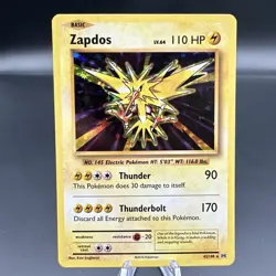 Zapdos HOLO RARE 42/108 Pokemon TCG XY Evolutions Card NM Shiny foil 2016 - Image 1
