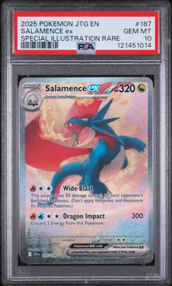 Pokemon Card Salamence EX 187/159 Special Illustration Rare PSA 10 - Image 1