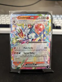 Pokemon Cinderace EX Holo Double Rare 028/142 SV07: Stellar Crown 320 HP - Image 1