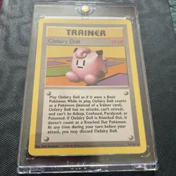 Pokemon Clefairy Doll Trainer 70/102 Base Set Near Mint Hard Cased - Image 1