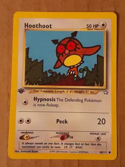 Pokemon Hoothoot 60/111 Neo Genesis 1st Edition NM See Pictures - Image 1