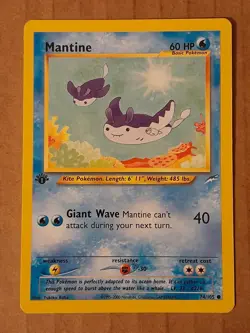 Pokemon Mantine 74/105 1st Edition NEO Destiny NM See Pictures - Image 1