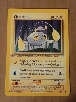 Pokemon Chinchou 55/111 Neo Genesis 1st Edition LP See Pictures - Image 1