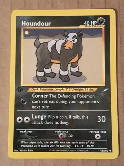 Pokemon Houndour 43/105 1st Edition NEO Destiny NM See Pictures - Image 1