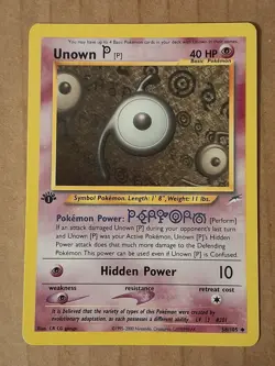 Pokemon Unown P 54/105 1st Edition NEO Destiny NM See Pictures - Image 1