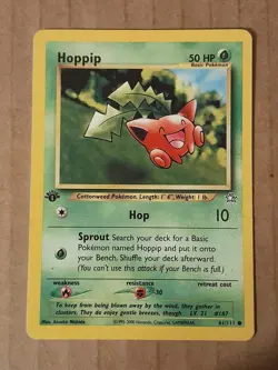 Pokemon Hoppip 61/111 Neo Genesis 1st Edition LP See Pictures - Image 1